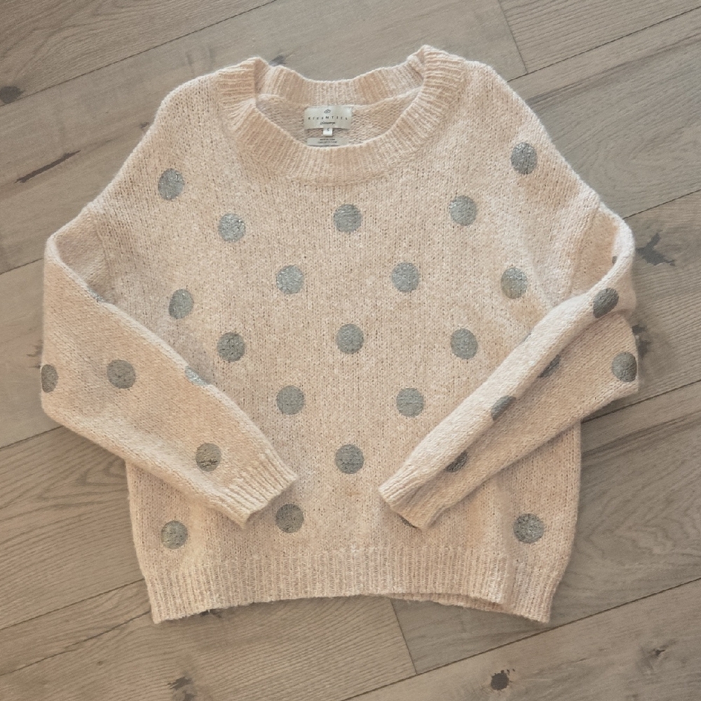 Womens Essential Antwerpe Pullover Polk A Dot Sweater Drop Sleeves Sz Small